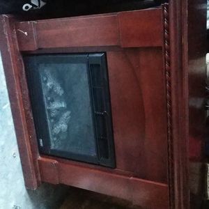 Electric wooden fireplace mantel heater